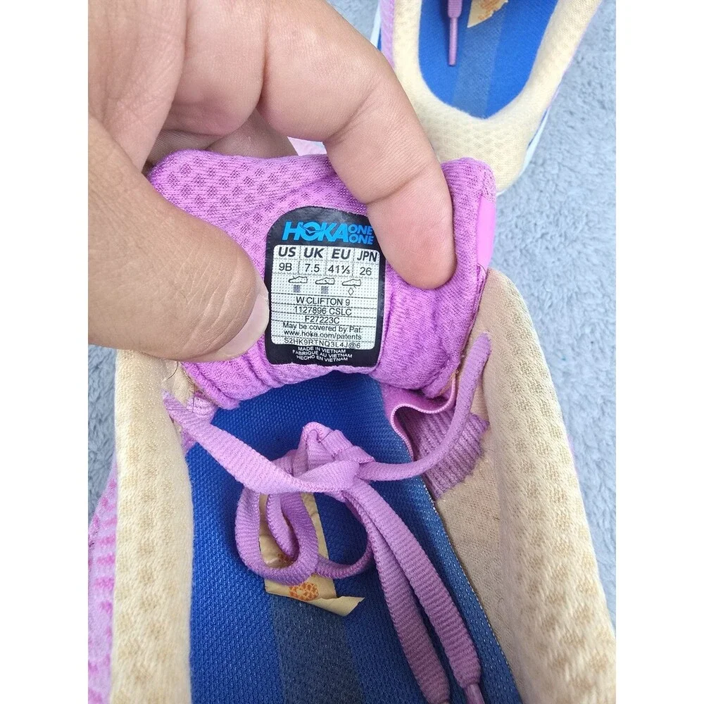 Hoka One One Pink Blue Yellow Women's Athletic Shoes